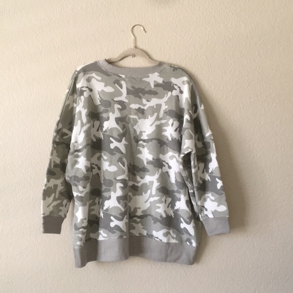 Ocean Drive Crewneck Sweatshirt Oversized Camouflage Medium - Picture 2 of 13